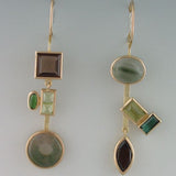 Boucles d'oreilles pendantes rétro « Forêt de Cristal »