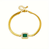 Bracelet Joanna Vert avec Émeraude