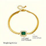 Bracelet Joanna Vert avec Émeraude
