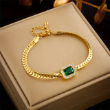 Bracelet Joanna Vert avec Émeraude