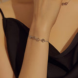 Bracelet ajustable en argent sterling avec empreinte de patte de chien