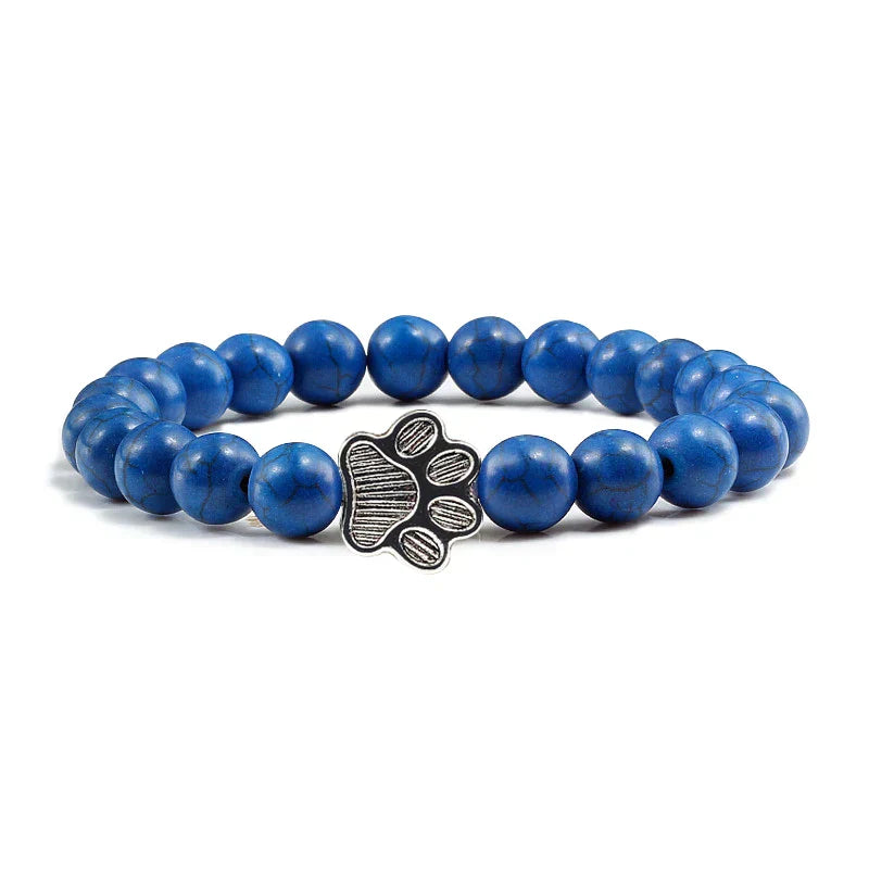 Bracelet avec perles en forme de pattes – Design en pierre naturelle