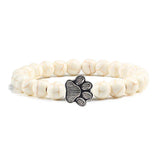 Bracelet avec perles en forme de pattes – Design en pierre naturelle