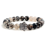 Bracelet avec perles en forme de pattes – Design en pierre naturelle