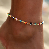 Bracelet en or coloré avec l'œil du Turc
