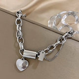 Bracelet épais avec cœurs | Or