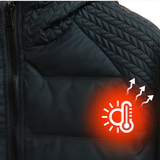 Veste Thermique avec Capuche | Matelassée et Coupe-Vent