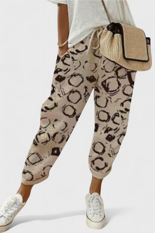 Alba Pantalon Large Taille Haute