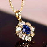 Collier Or Bleu