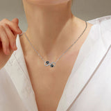 Collier avec Pattes de Chien Amour Infini en Zirconium