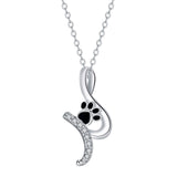 Collier avec pendentif en forme de patte de chien 'Ami Fidèle'