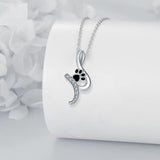 Collier avec pendentif en forme de patte de chien 'Ami Fidèle'