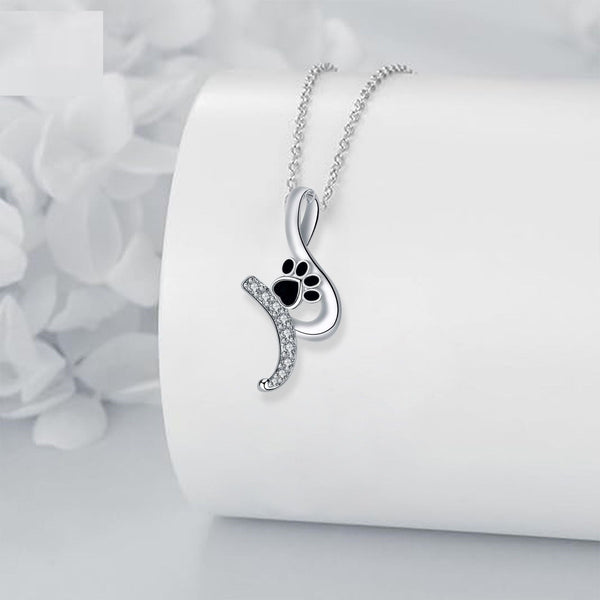 Collier avec pendentif en forme de patte de chien 'Ami Fidèle'