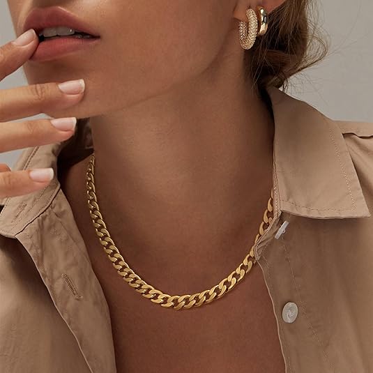 Collier de Lien Cubain Épais | Or