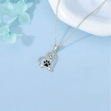 Collier de Patte Sentie avec Zirconia - Pour les Amoureux des Chiens