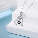 Collier de Patte Sentie avec Zirconia - Pour les Amoureux des Chiens