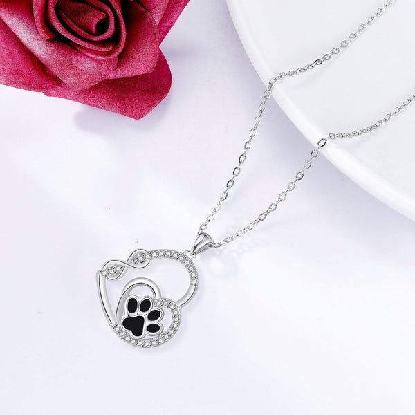Collier de patte d'amour infini - Connectés pour toujours