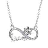 Collier en Argent Infini pour Animaux de Compagnie Toujours Connectés