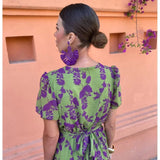 Vela - Robe midi femme à imprimé torsadé