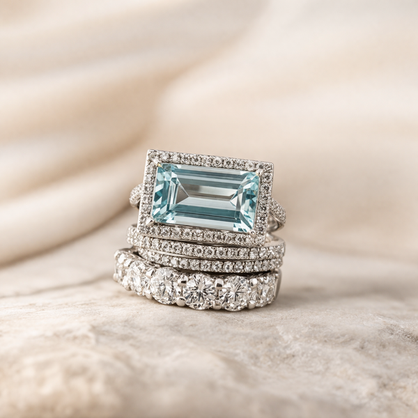 Ensemble de bagues rétro en argent avec pierre en turquoise