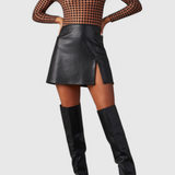 Bottes Noires au Dessus du Genou avec Talon Large