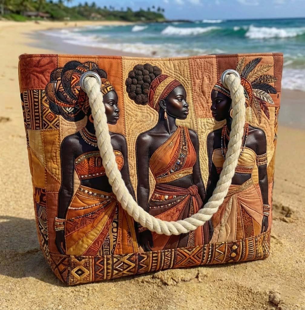 Sac de Plage Fait Main | Melanin Queens Glow