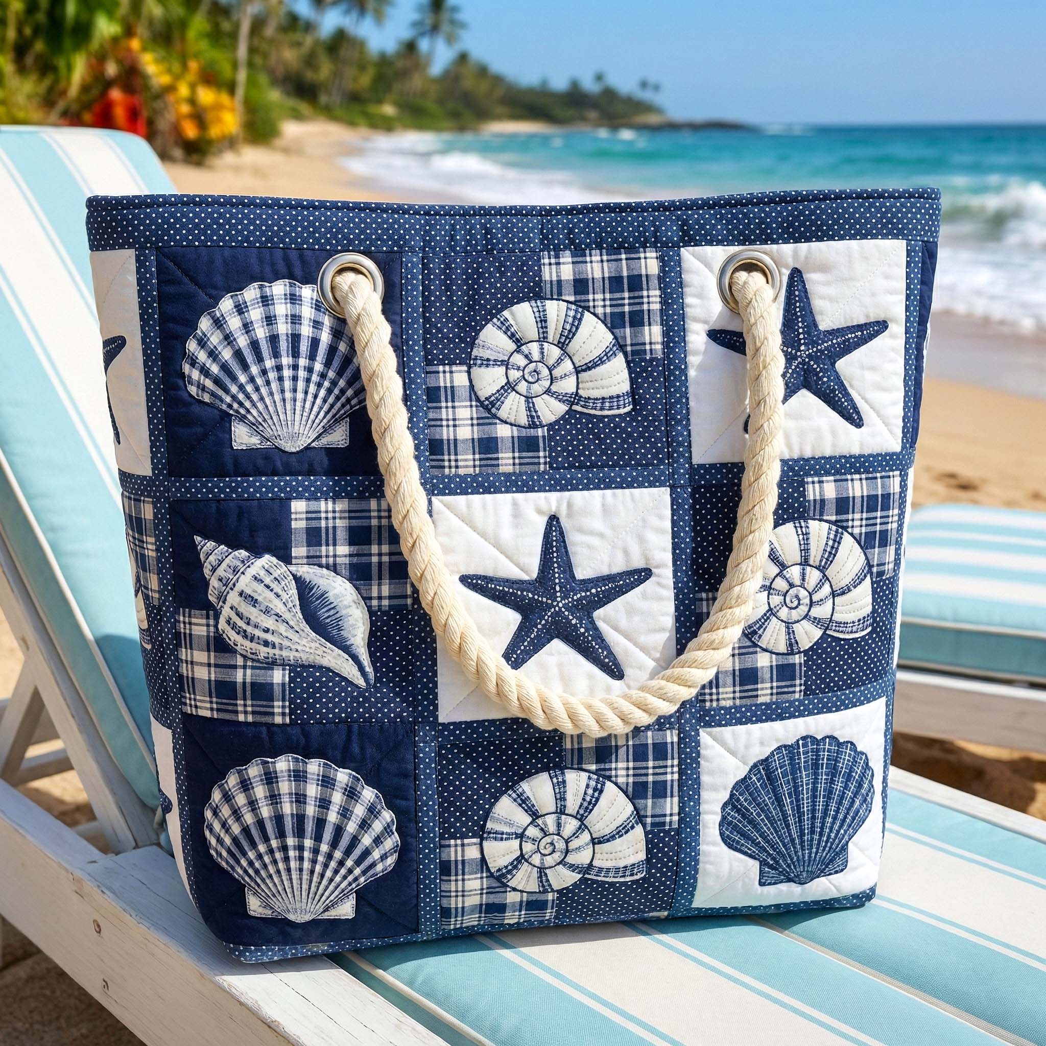 Sac de Plage Fait Main | Sérénité de Coquillages