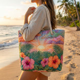 Sac de Plage Fait Main | Aube Tropicale