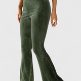 Pantalons Évasés Liset en Velours