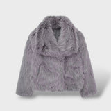 Veste en Fourrure Synthétique de Luxe pour Femme