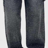 Jeans Cargo Dariya Balloon avec Brillance et Applications de Pierres Précieuses