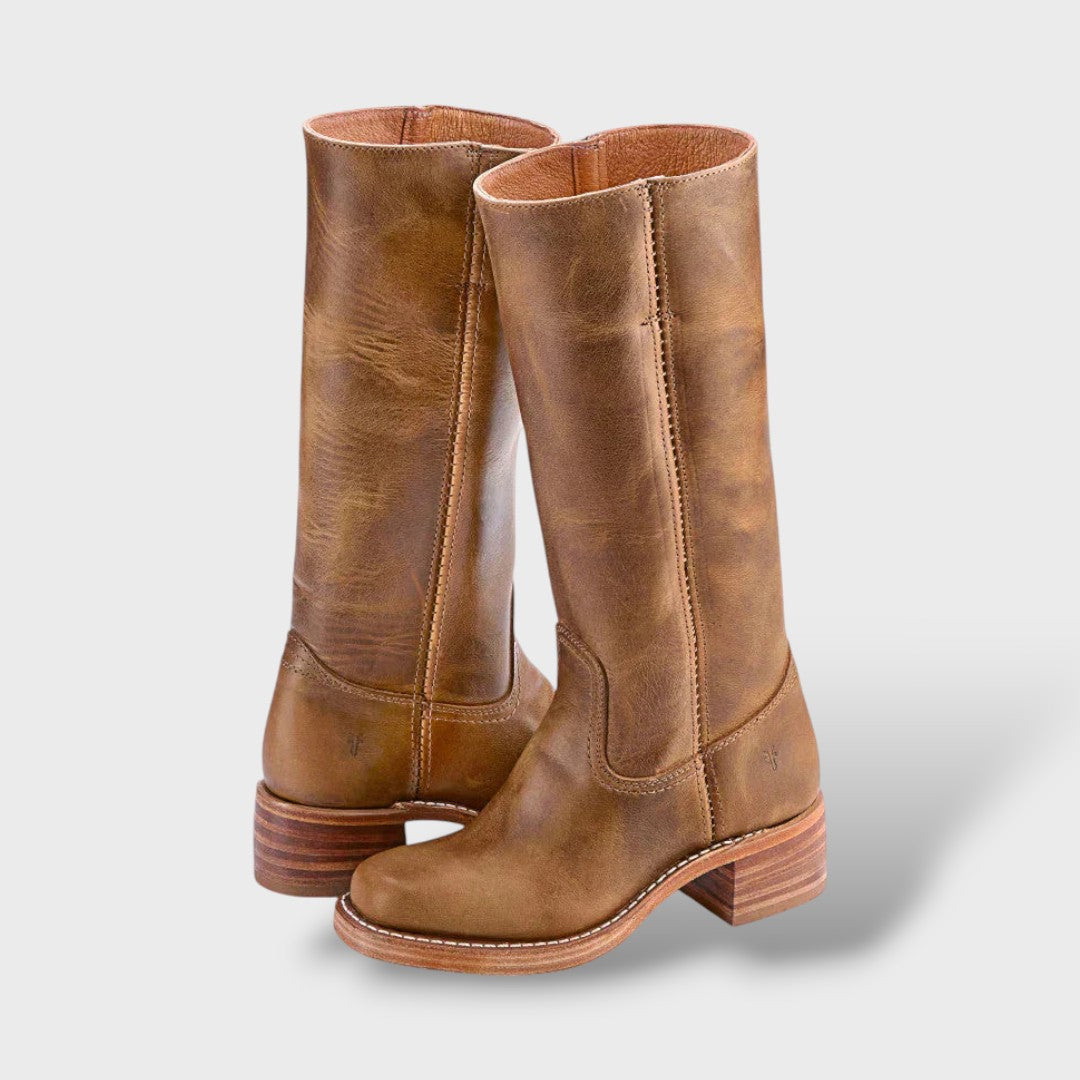 Bottes Hautes Élégantes avec Semelle Structurée