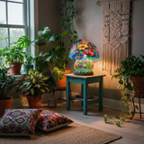 Lampe en forme de champignon dépoli
