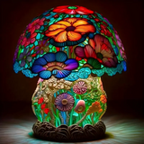 Lampe en forme de champignon dépoli