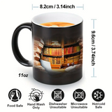 Tasse thermique en céramique magique avec design de bibliothèque