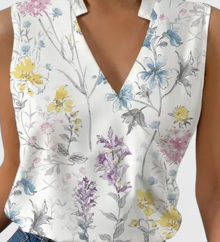 Yariela | Top Doux d'Été avec Décolleté en V