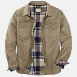 Tiago | Veste Bombardier Cirée avec Doublure en Flanelle Chaleureuse