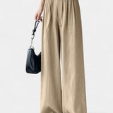 Ilyana Pantalons Taille Haute et Jambe Large