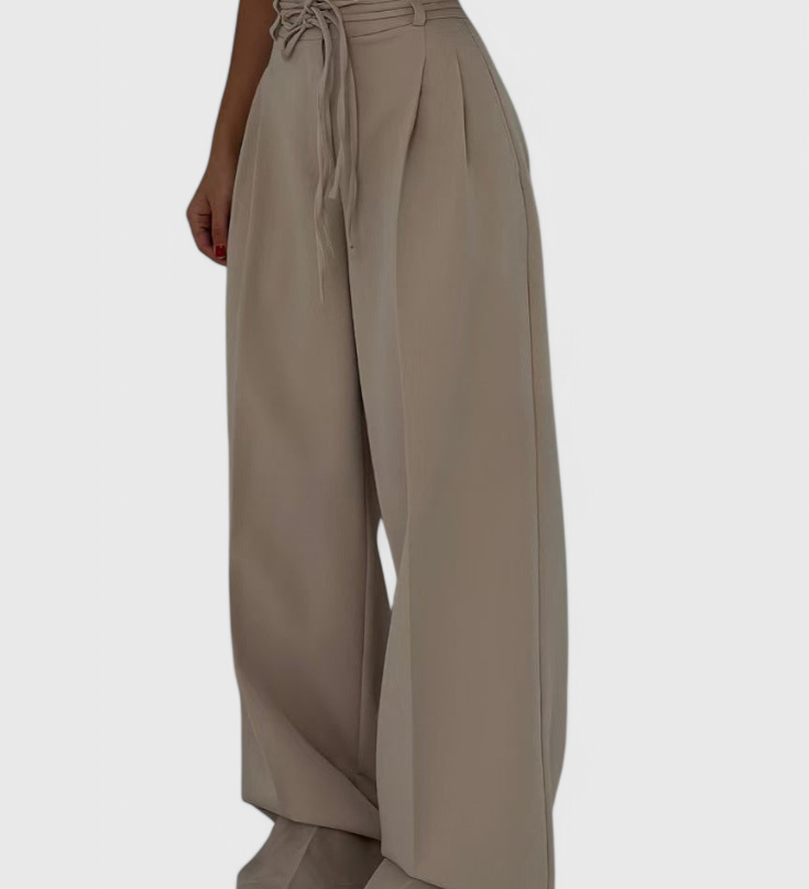 Sophie Pantalons à jambes larges avec cordons