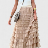 Jupe Longue en Tulle Vintage Capucine