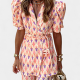 Ensemble Araceli Imprimé avec Blazer et Pantalon Évasé