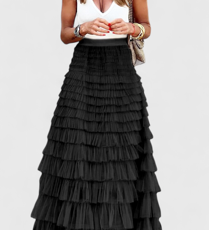 Jupe Longue en Tulle Vintage Capucine