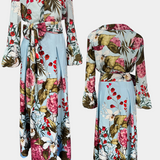 Ensemble Élégant Imprimé Chemise et Pantalon Fluide Sanne