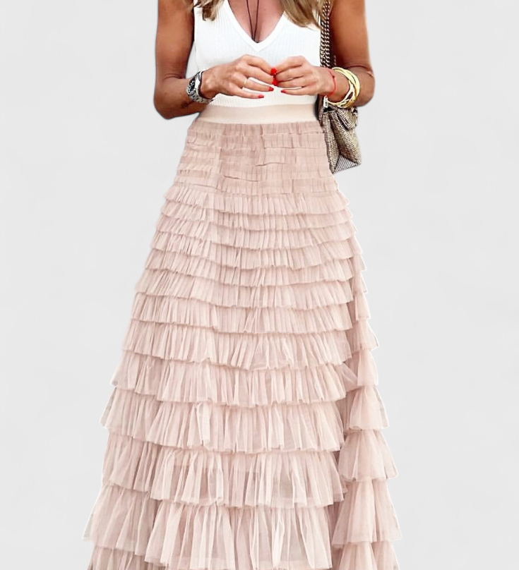 Jupe Longue en Tulle Vintage Capucine