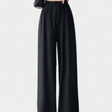 Ilyana Pantalons Taille Haute et Jambe Large