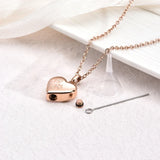 Pendentif avec Mémorial de Pattes et Cœur – Pendentif d'Urne en Acier Inoxydable
