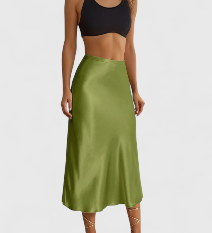 Jupe Midi Maxima avec Taille Haute