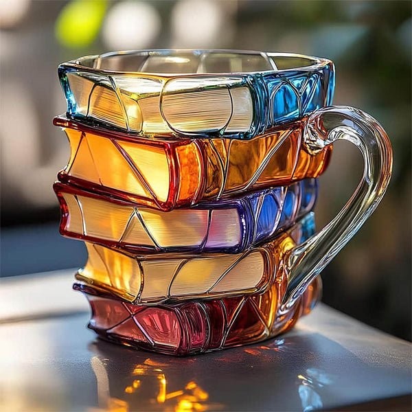 Tasse 3D faite à la main pour les amoureux des livres