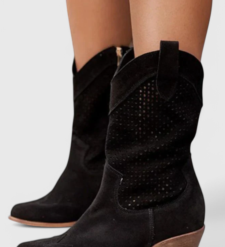 Bottes de Cowboy Modernes Annalla avec Fermeture Éclair Latérale