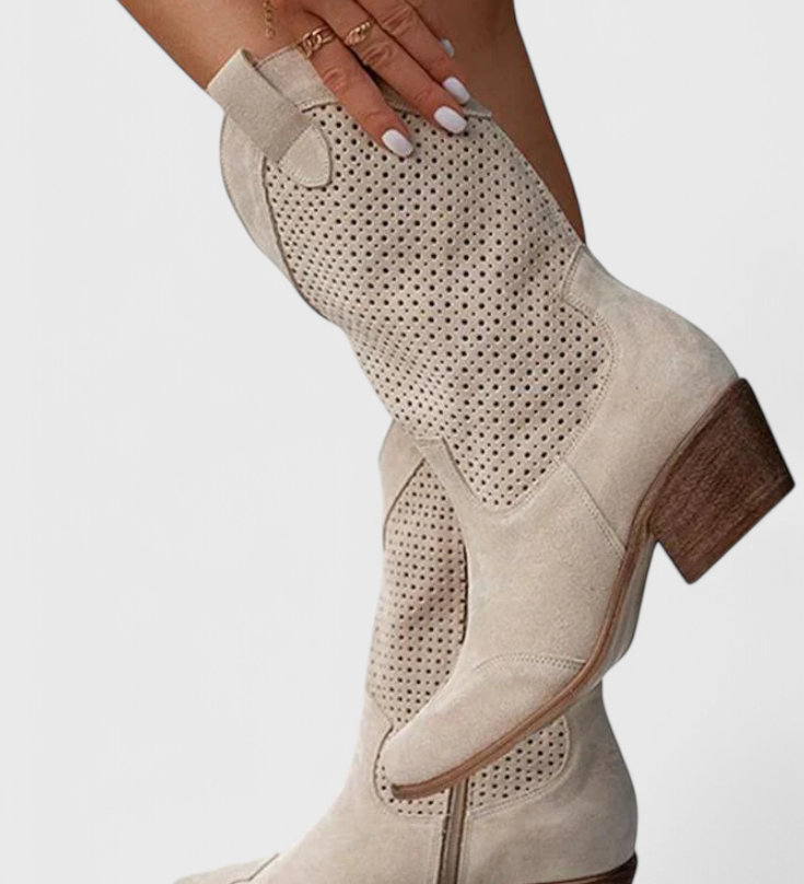 Bottes de Cowboy Modernes Annalla avec Fermeture Éclair Latérale